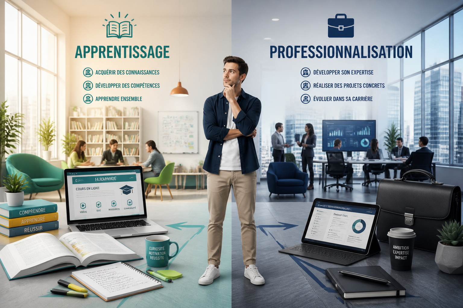 Apprentissage vs professionnalisation