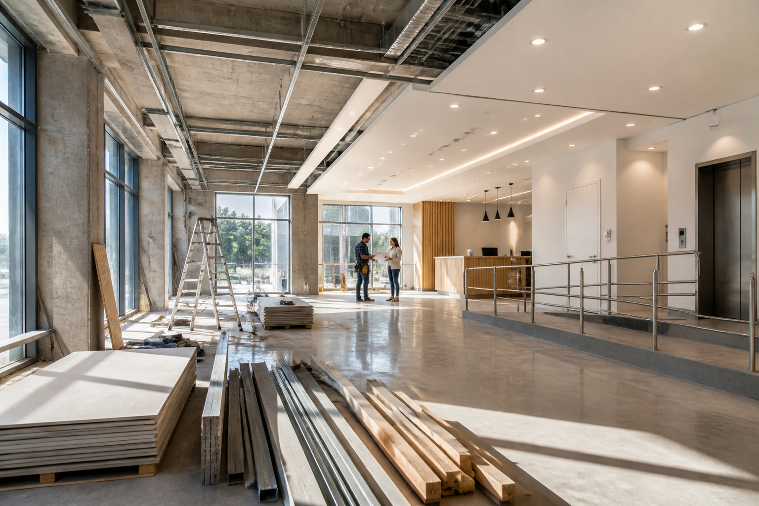 Renovation dun espace commercial moderne