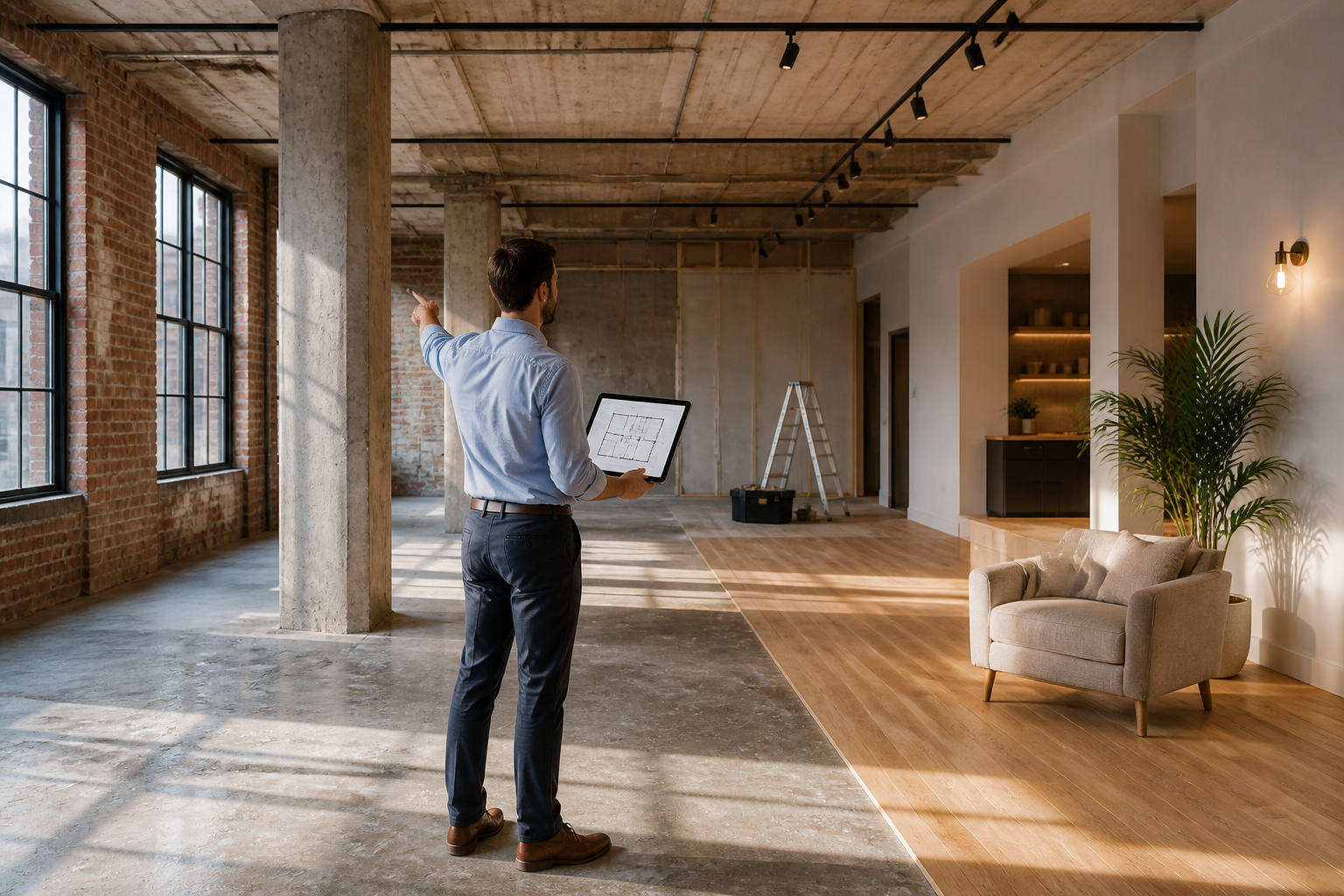Transformation dun espace industriel en loft moderne