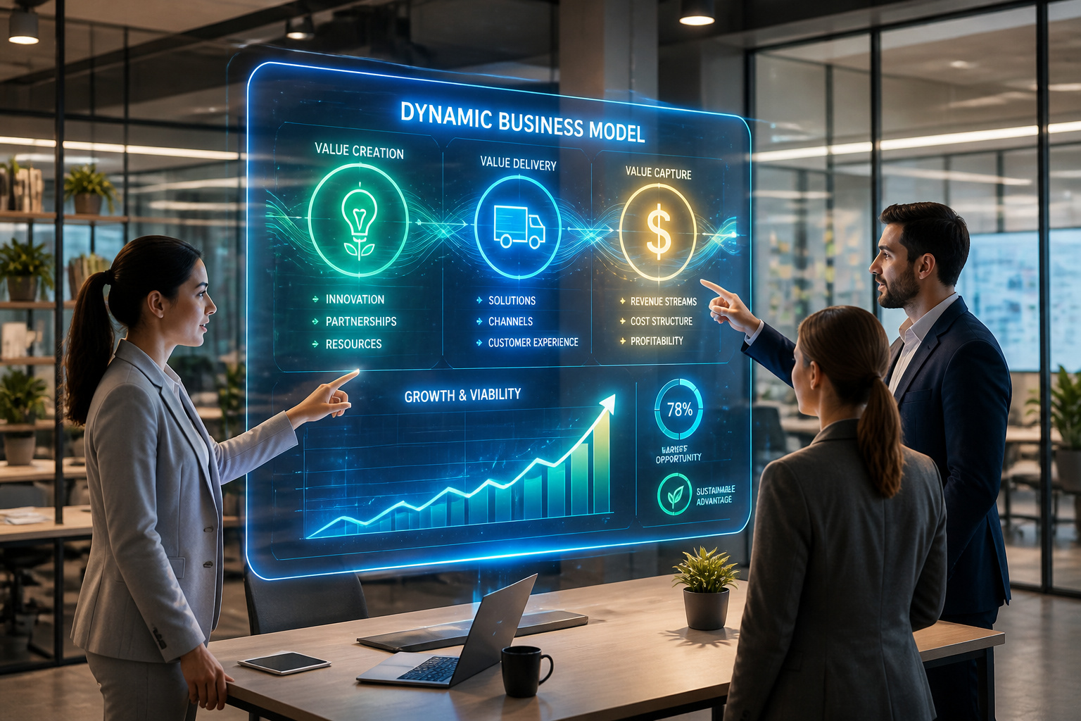 Modele economique dynamique futuriste