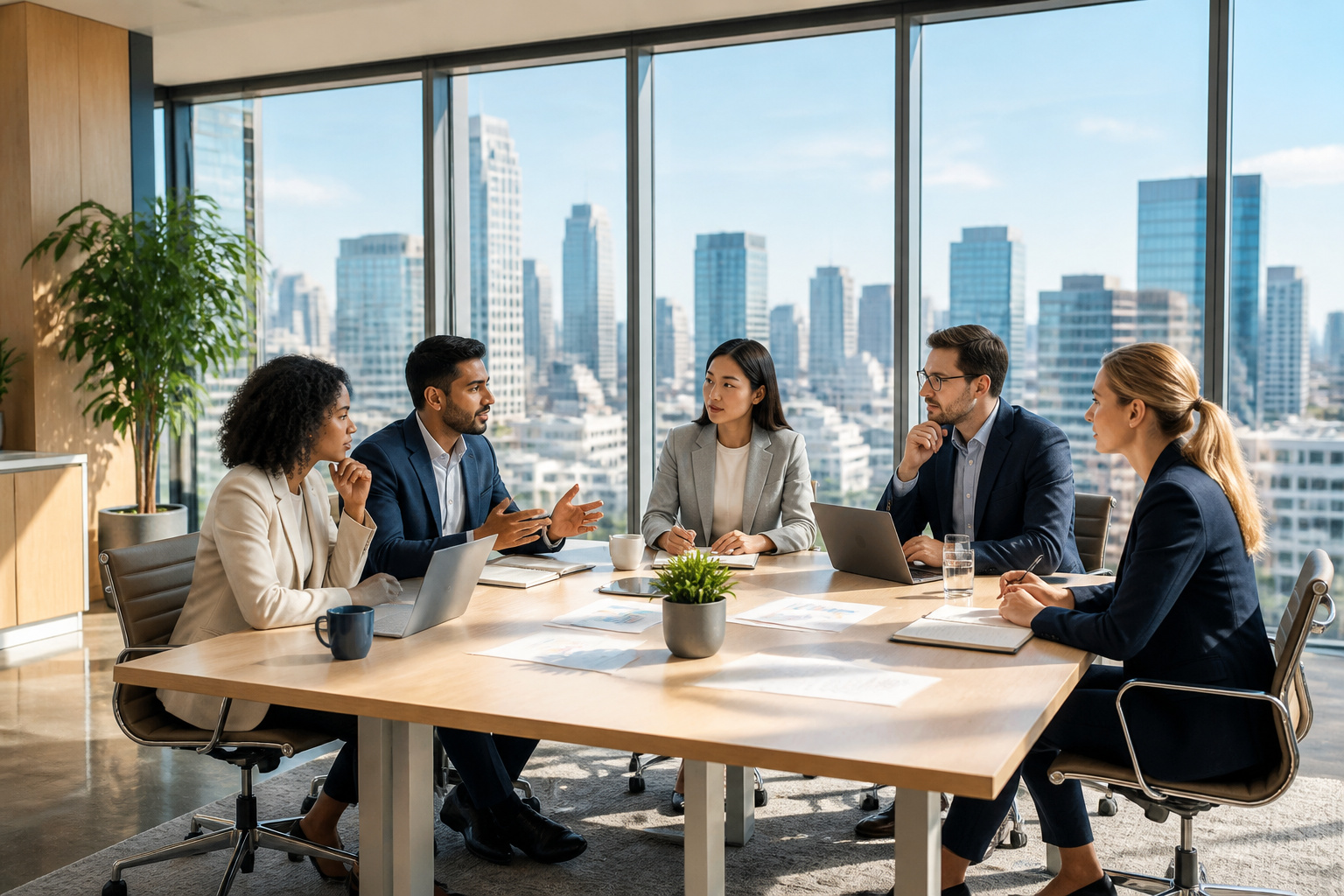 Reunion dequipe collaborative dans un bureau moderne