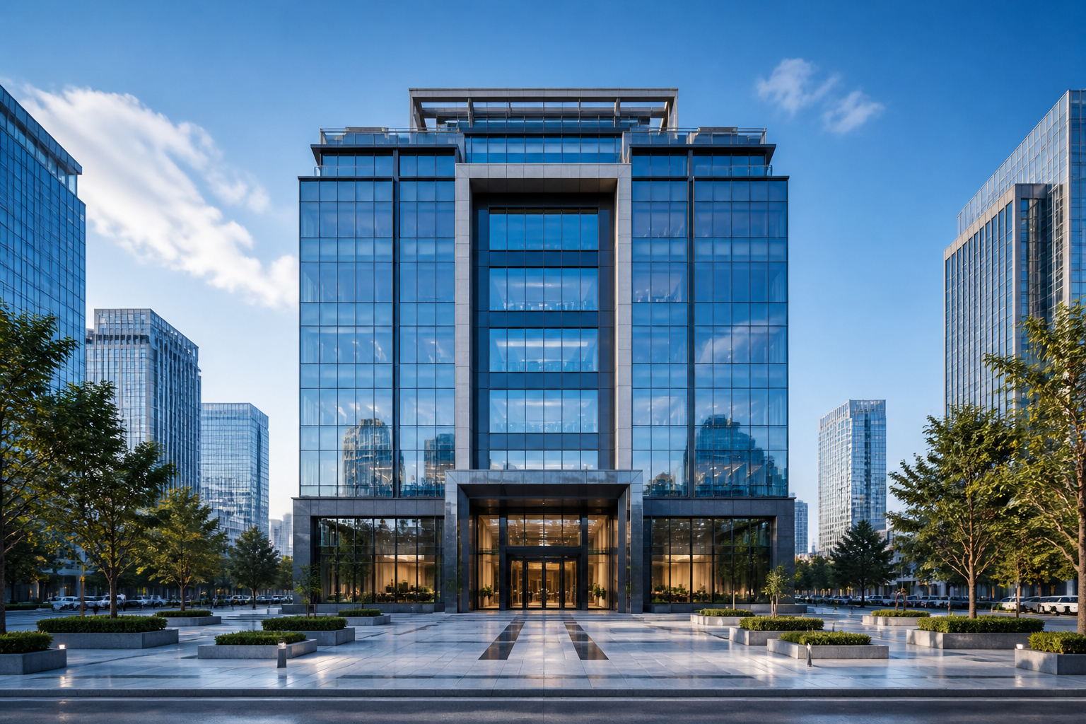 Immeuble de bureaux moderne et elegant